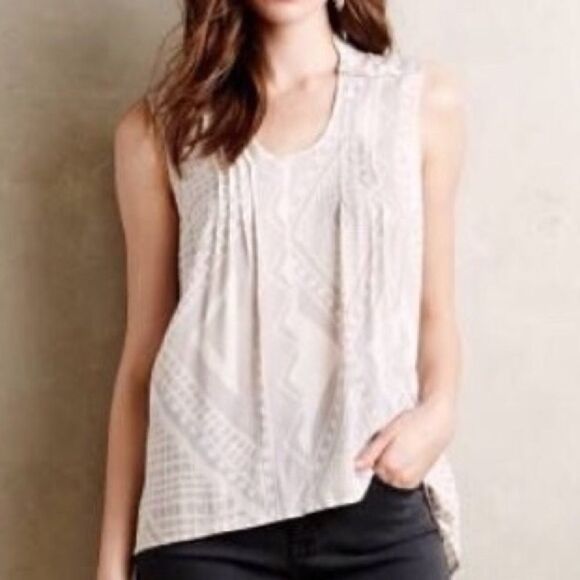 PLENTY BY TRACEY REESE PINTUCK TANK TOP - Picture 1 of 8